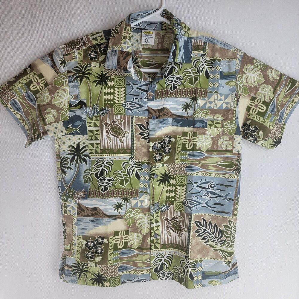 Rima Beachworld Mens Size Small Hawaiian 100% Terivoile Button SS Shirt